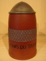 terra sigillata lidded stein