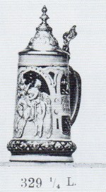 stein with relief decoration