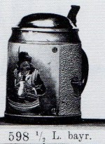 Bavarian stein, man