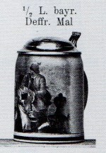 Bavarian stein, Defregger scene