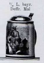 Bavarian stein, Defregger scene