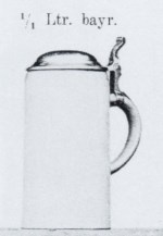 1L Bavarian stein, blank