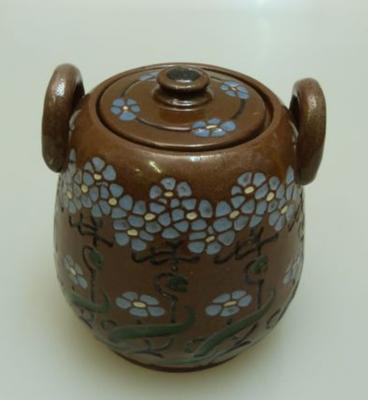 Jugendstil lidded jar (terra sigillata)