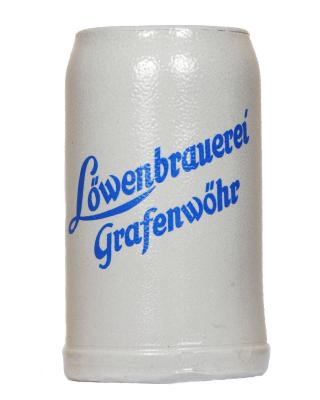 Loewenbrauerei Grafenwoehr Brewery 1 liter mug ca 1970