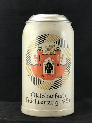 Oktoberfest 1951 Trachtenzug 2 liter stein