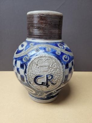 GR (George Rex) Westerwald jug, 18th century