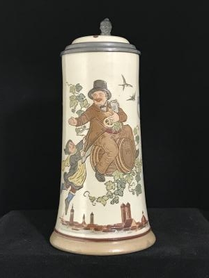 Marzi & Remy Man on Flying Hofbräuhaus Keg Brewery Stein