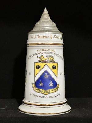 4th Transportation Battalion CWO Beasley Cold War Stein 1961