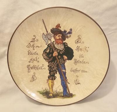 Mettlach Wall Plate #13 Landsnecht