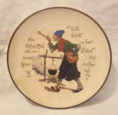 Mettlach Wall Plate #22 Cook