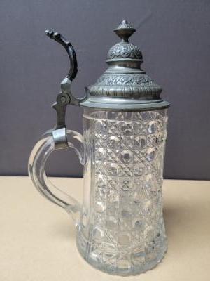 Cut glass stein, circa 1880~1900