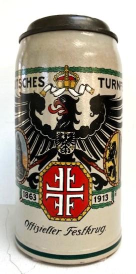 1913 Official Turnfest souvenir stein