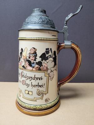 Mettlach 1/2 liter PUG stein