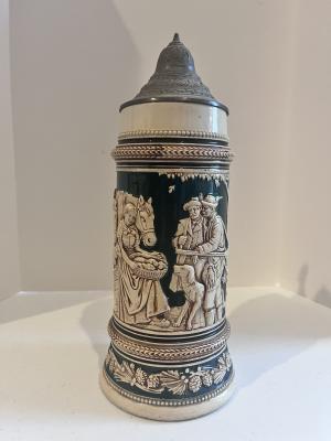 Hunters and Woman with Puppies by Reinhold Hanke 312T