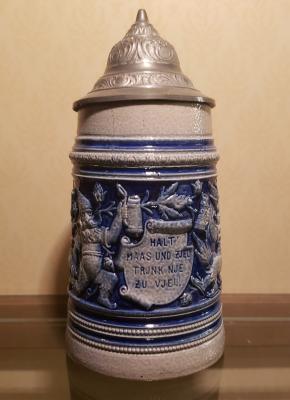 Old Salt-glazed Stein with Gnomes