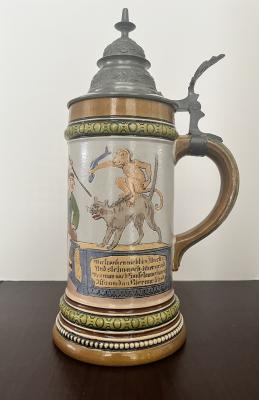 Drinker Dueling a Monkey and Tomcat #445 by Hauber and Reuther