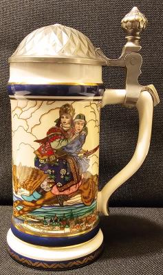 Russian Fairy Tale Ivan & Tsarevna on the Grey Wolf Stein