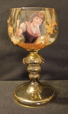 Fritz Heckert WIne Goblets (pair)