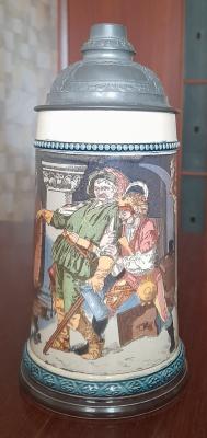 “Old German Drinker in Front of a Barrel”  #2271