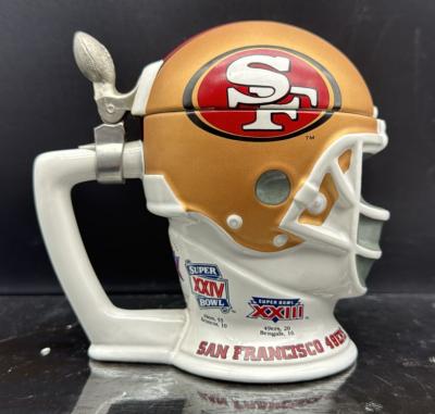 SAN FRANCISCO 49ers Football helmet lidded stein.