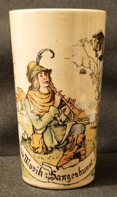 Mettlach Flute Player Beaker