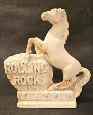 Rolling Rock Horse Statue