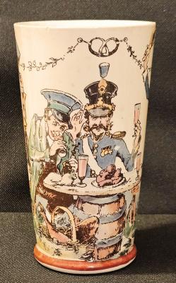 Mettlach Soldiers Drinking Beaker