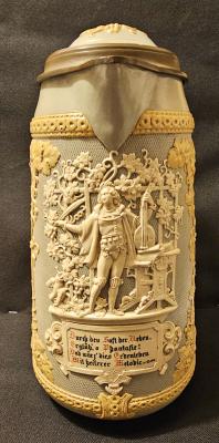 Mettlach Wine and Music with Saying Pitcher