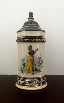 Marzi & Remy 1/4 liter print over glaze stein 1166