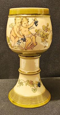 Mettlach Cherubs Wine Goblet
