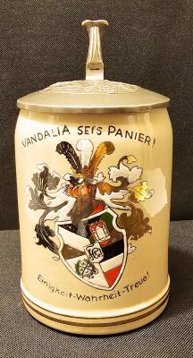 Werner Corzelius Student Stein with Lizard Lid