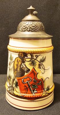 Monkey Holding Stein with Shield Stein