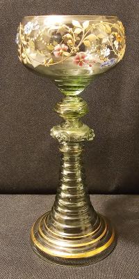 Moeser Style Roemer with Floral Enamel Design