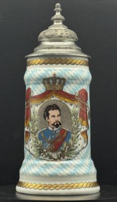 Royal Porzellan Manufaktur GmbH beer mug "King Ludwig II of Bavaria"