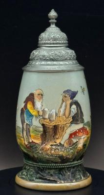 Merkelbach & Wick #1175A "Gnomes Drinking Beer"