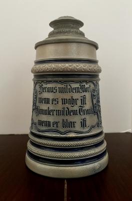 Reinhold Hanke blue salt glazed stein 266