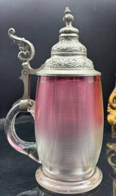 Jugentstil beer mug "Music in crystal"