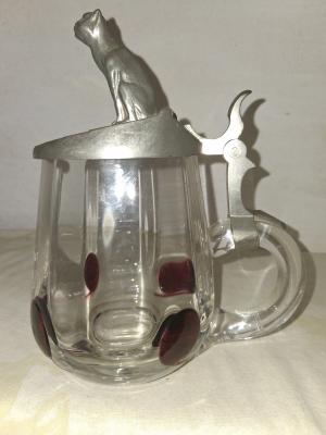 Glass Art Nouveau Stein