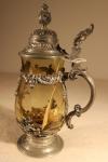 Blown Amber Glass Stein