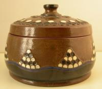 terra sigillata lidded jar